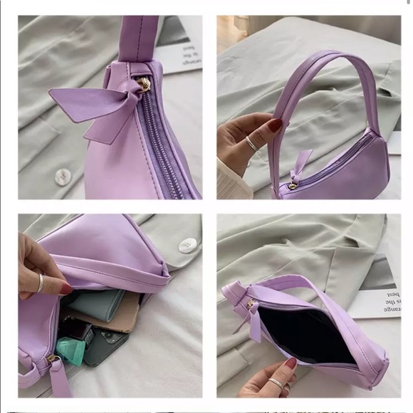 Lilac Hobo Purse Small Bag Fashion Trendy - Picture 11 of 16